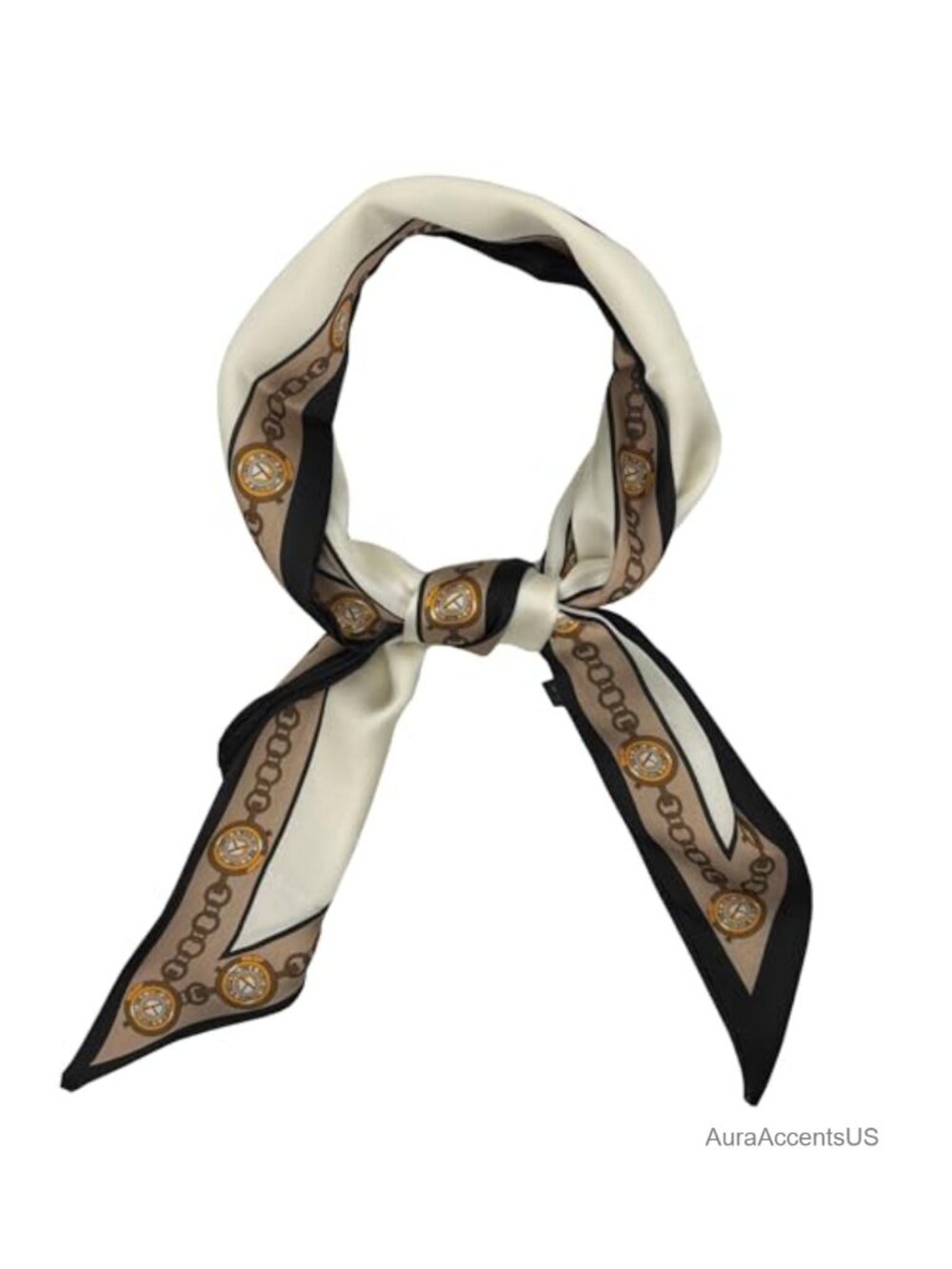 Elegant Satin Scarf Hair Neck Oblique Angle Fashion Scarf for Women